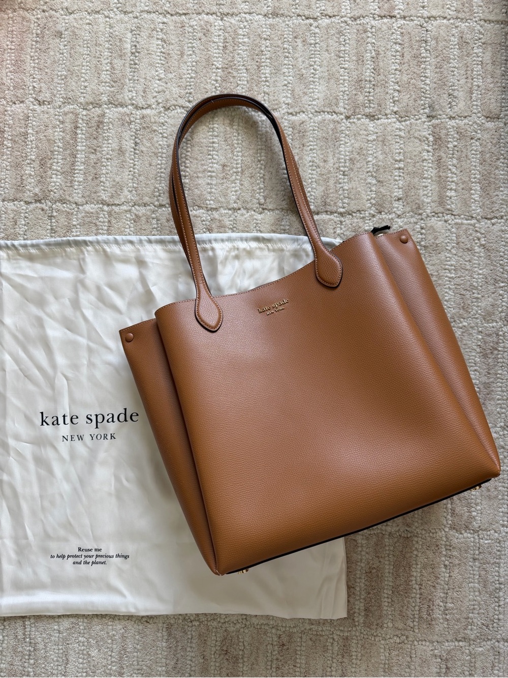 kate spade Tan Pebbled Leather Tote - Picture 2 of 16